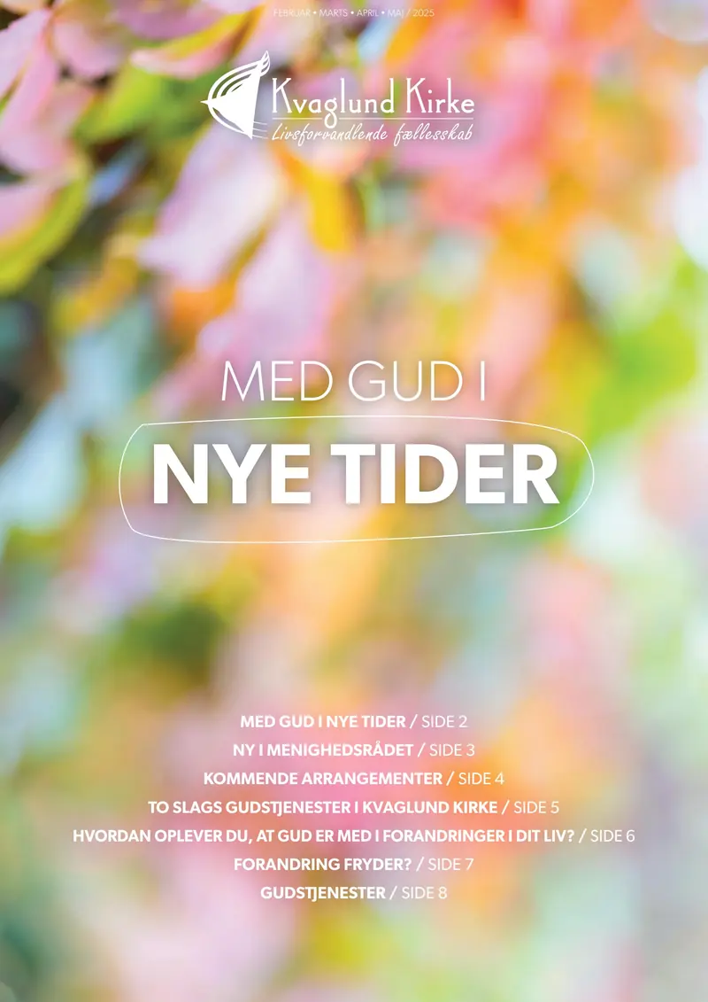Forside af Kvaglund Kirke februar-maj 2025