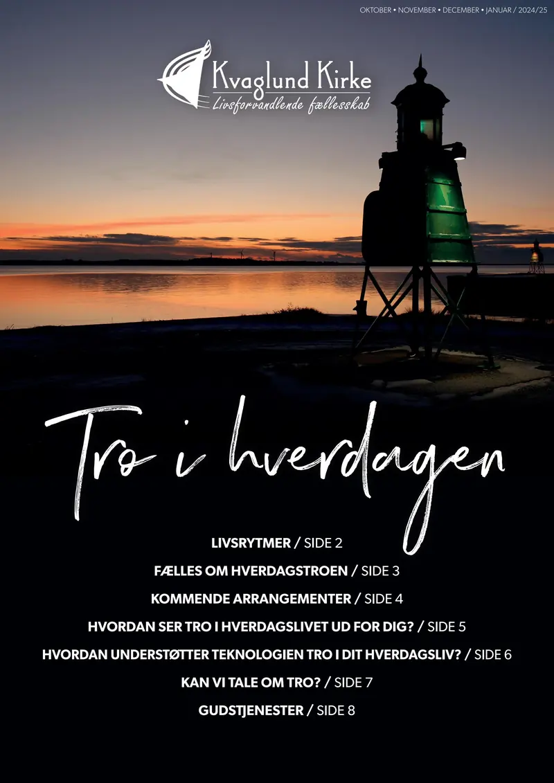 Forside af Kvaglund Kirke oktober-januar 2025
