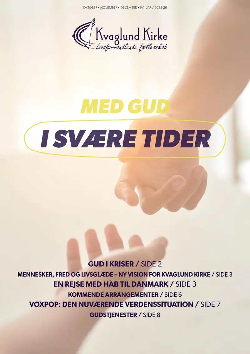 Forside af Kvaglund Kirke oktober-januar 25/26