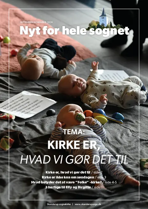 Eksempel på kirkemagasin med små børn på forsiden